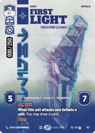 Image of First Light - Threatening Elegance (Serialized) (1157) - Secrets of Power Foil