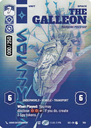 Image of The Galleon - Marauding Pirate Ship (Serialized) (1159) - Secrets of Power Foil