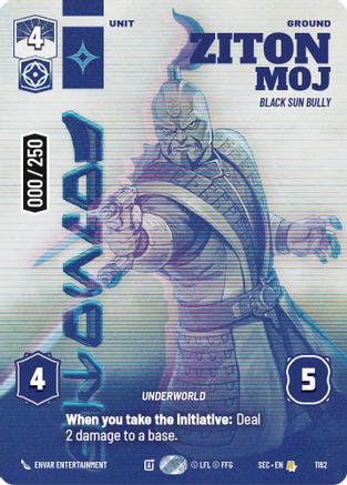 Image of Ziton Moj - Black Sun Bully (Serialized) (1162) - Secrets of Power Foil