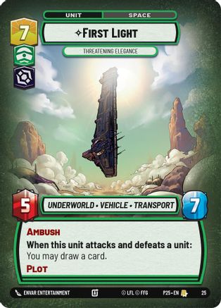 Image of First Light - Threatening Elegance (25) - Organized Play Promos