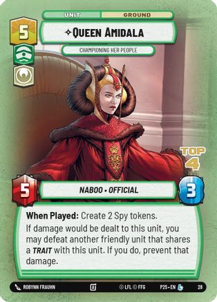 Image of Queen Amidala - Championing Her People (Top 4) (28) - Organized Play Promos