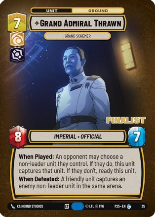 Image of Grand Admiral Thrawn - Grand Schemer (Finalist) (35) - Organized Play Promos
