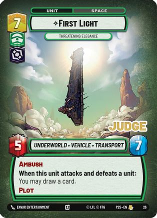 Image of First Light - Threatening Elegance (26) - Judge Promos