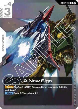 Image of A New Sign (Newtype Challenge 2025 Mission 2) (GD02-117) - Gundam Promotional Cards Holofoil
