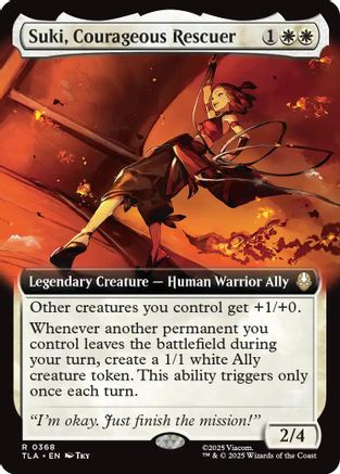 Image of Suki, Courageous Rescuer (Extended Art) (TLA-368) - Avatar: The Last Airbender Foil