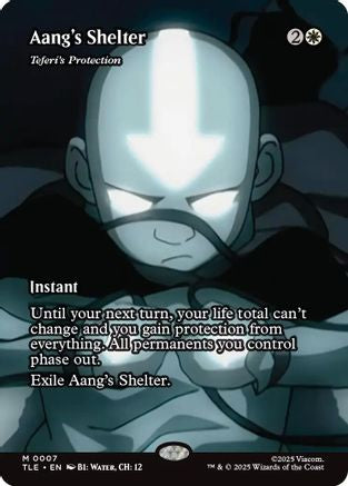 Image of Aang's Shelter - Teferi's Protection (Borderless) (TLE-007) - Avatar: The Last Airbender: Eternal-Legal Foil