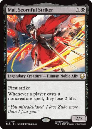 Image of Mai, Scornful Striker (TLA-109) - Avatar: The Last Airbender Foil