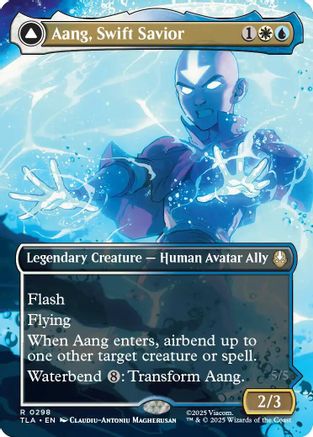 Image of Aang, Swift Savior (0298) (Borderless) (TLA-298) - Avatar: The Last Airbender