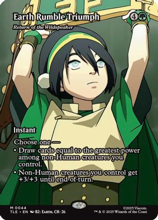 Image of Earth Rumble Triumph - Return of the Wildspeaker (Borderless) (TLE-044) - Avatar: The Last Airbender: Eternal-Legal