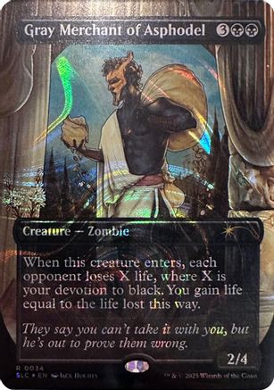 Image of Gray Merchant of Asphodel (Halo Foil) (SLC-034) - Secret Lair Countdown Kit Foil