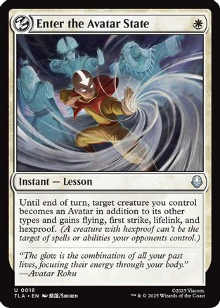 Image of Enter the Avatar State (TLA-018) - Avatar: The Last Airbender Foil