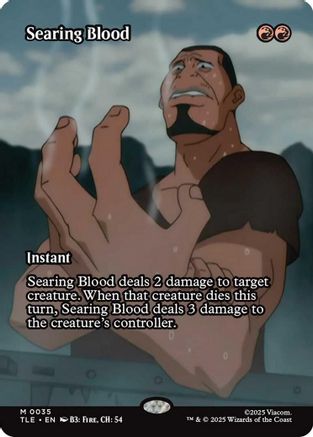 Image of Searing Blood (Borderless) (TLE-035) - Avatar: The Last Airbender: Eternal-Legal