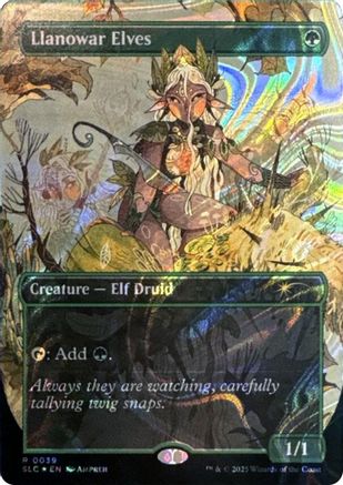 Image of Llanowar Elves (Halo Foil) (SLC-039) - Secret Lair Countdown Kit Foil