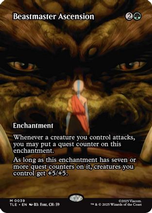 Image of Beastmaster Ascension (Borderless) (TLE-039) - Avatar: The Last Airbender: Eternal-Legal