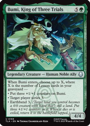 Image of Bumi, King of Three Trials (TLA-169) - Avatar: The Last Airbender Foil