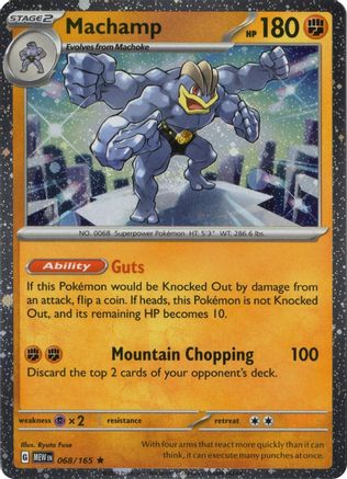 Image of Machamp 068/165 (Cosmos Holo) 068/165  - Holofoil Miscellaneous Cards & Products - Rare