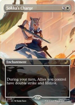 Image of Sokka's Charge (Borderless) (TLE-066) - Avatar: The Last Airbender: Eternal-Legal