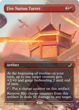 Image of Fire Nation Turret (Borderless) (TLE-064) - Avatar: The Last Airbender: Eternal-Legal Foil