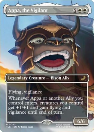 Image of Appa, the Vigilant (Borderless) (TLE-062) - Avatar: The Last Airbender: Eternal-Legal