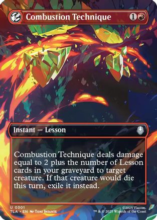 Image of Combustion Technique (Borderless) (TLA-301) - Avatar: The Last Airbender Foil