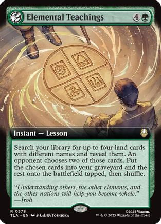 Image of Elemental Teachings (Extended Art) (TLA-378) - Avatar: The Last Airbender Foil