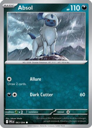 Image of Absol 063  - Reverse Holofoil ME02 Phantasmal Flames - Common