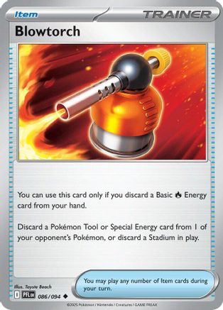 Image of Blowtorch 086/094  - Reverse Holofoil ME02 Phantasmal Flames - Uncommon
