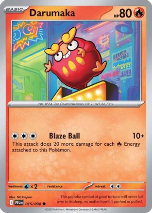 Image of Darumaka 015  - Reverse Holofoil ME02 Phantasmal Flames - Common