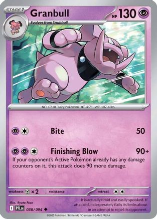 Image of Granbull 038  ME02 Phantasmal Flames - Uncommon