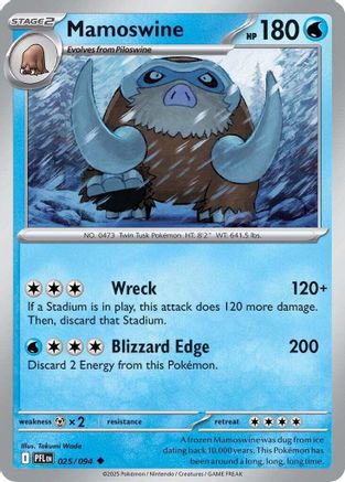 Image of Mamoswine 025  ME02 Phantasmal Flames - Uncommon