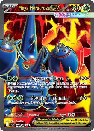 Image of Mega Heracross ex 108/094  - Holofoil ME02 Phantasmal Flames - Ultra Rare