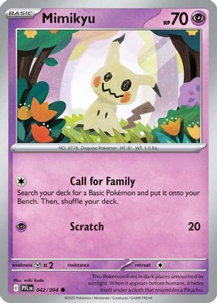 Image of Mimikyu 042  - Reverse Holofoil ME02 Phantasmal Flames - Common