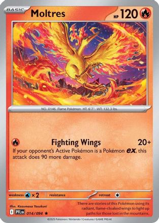 Image of Moltres 014  - Holofoil ME02 Phantasmal Flames - Uncommon
