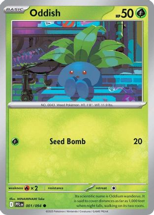 Image of Oddish 001  ME02 Phantasmal Flames - Common