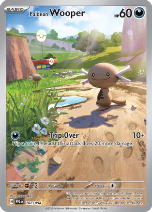 Image of Paldean Wooper 102  - Holofoil ME02 Phantasmal Flames - Illustration Rare