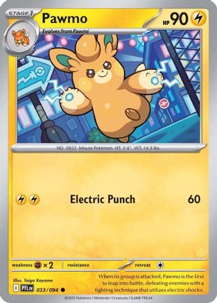 Image of Pawmo 033  - Reverse Holofoil ME02 Phantasmal Flames - Common