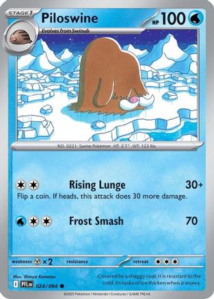Image of Piloswine 024  ME02 Phantasmal Flames - Common