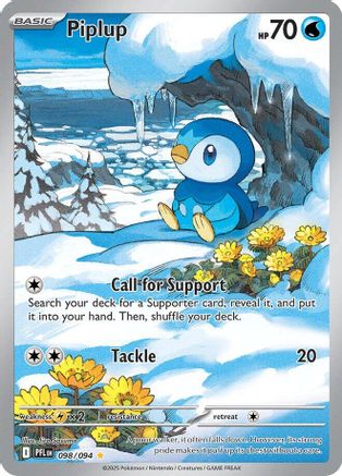 Image of Piplup 098/094  - Holofoil ME02 Phantasmal Flames - Illustration Rare