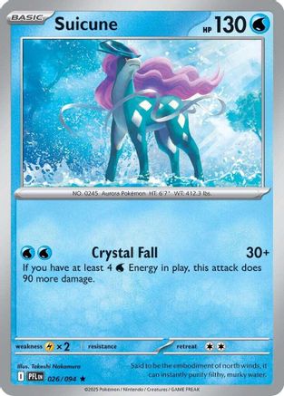 Image of Suicune 026  - Holofoil ME02 Phantasmal Flames - Rare