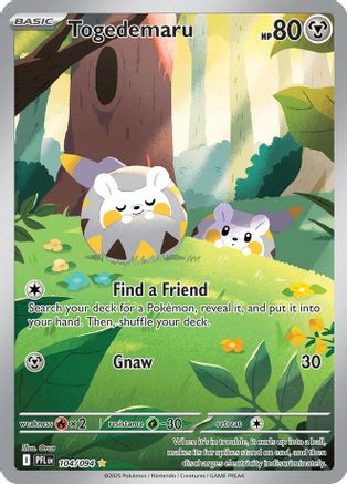 Image of Togedemaru 104/094  - Holofoil ME02 Phantasmal Flames - Illustration Rare