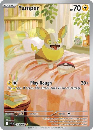 Image of Yamper 099/094  - Holofoil ME02 Phantasmal Flames - Illustration Rare