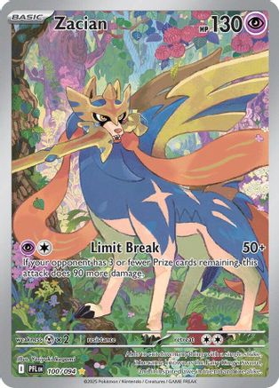Image of Zacian 100/094  - Holofoil ME02 Phantasmal Flames - Illustration Rare