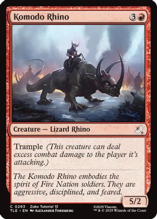 Image of Komodo Rhino (0283) (TLE-283) - Avatar: The Last Airbender: Eternal-Legal