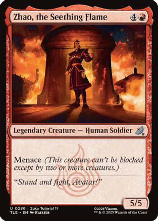 Image of Zhao, the Seething Flame (0286) (TLE-286) - Avatar: The Last Airbender: Eternal-Legal