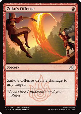 Image of Zuko's Offense (0288) (TLE-288) - Avatar: The Last Airbender: Eternal-Legal