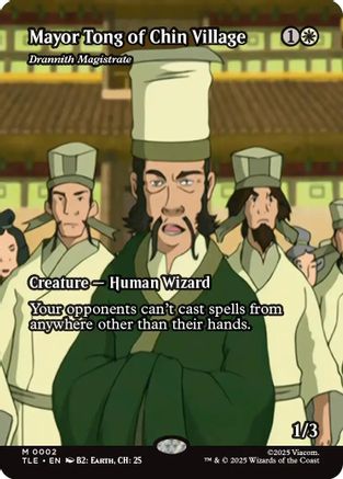 Image of Mayor Tong of Chin Village - Drannith Magistrate (Borderless) (TLE-002) - Avatar: The Last Airbender: Eternal-Legal