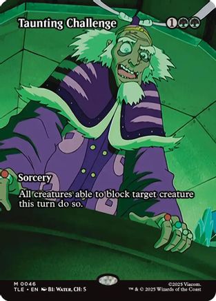 Image of Taunting Challenge (Borderless) (TLE-046) - Avatar: The Last Airbender: Eternal-Legal Foil