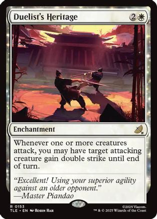Image of Duelist's Heritage (TLE-153) - Avatar: The Last Airbender: Eternal-Legal Foil