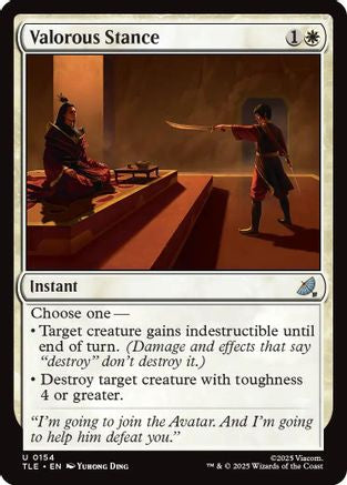 Image of Valorous Stance (TLE-154) - Avatar: The Last Airbender: Eternal-Legal Foil