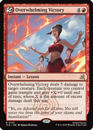 Image of Overwhelming Victory (TLE-123) - Avatar: The Last Airbender: Eternal-Legal Foil